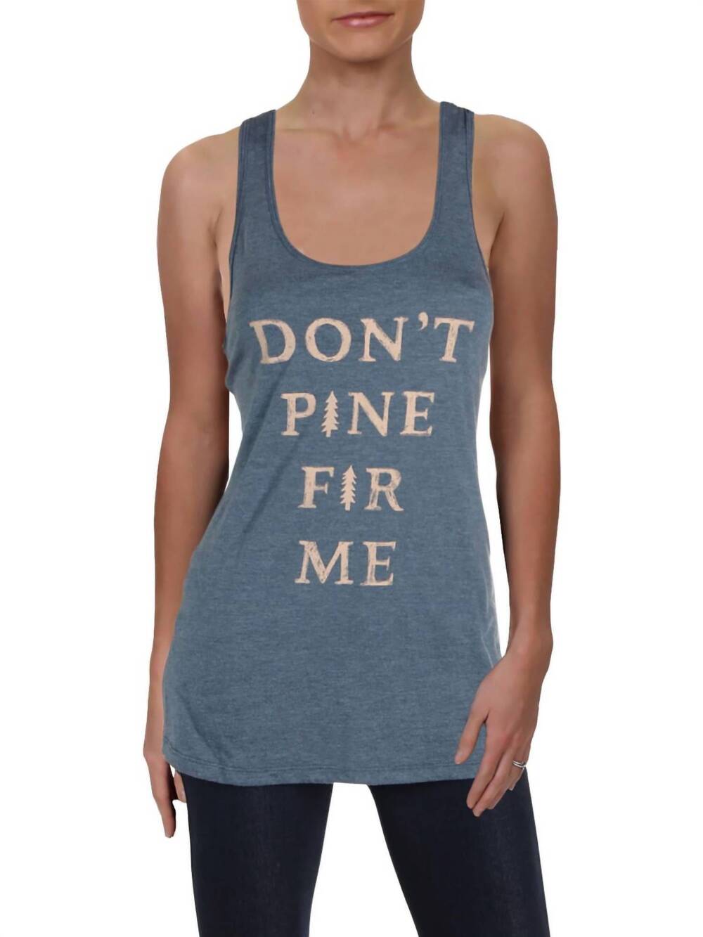 NEW THE NORTH FACE do not pine fir me printed yoga fitness tank top in blue